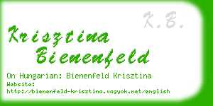 krisztina bienenfeld business card